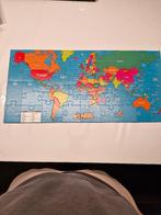 Wereld geopuzzel, Hobby & Loisirs créatifs, Jeux de société | Jeux de cartes, 1 ou 2 joueurs, Enlèvement ou Envoi, Utilisé, Geo toys