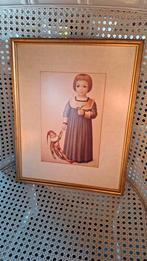 Mooi kunstwerkje in een goudkleurige kader, Huis en Inrichting, Ophalen