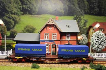 KLEIN MODELLBAHN containerwagen Frans Maas NMBS, Autres marques, Analogique, Enlèvement ou Envoi, Wagon