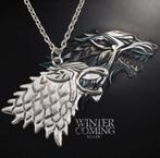Game of Thrones hanger ketting, verzamelaar, wolfskop, Ophalen of Verzenden, Nieuw, Zilver, Dier