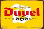 Reclamebord vintage Duvel 666 - mancave poolhouse nieuw, Verzamelen, Biermerken, Ophalen of Verzenden, Nieuw, Reclamebord, Plaat of Schild