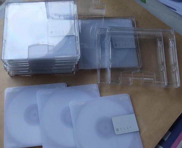 MiniDisc - 10x TDK CLEF White 74 min - 42€, Audio, Tv en Foto, Walkmans, Discmans en Minidiscspelers, Minidisc-recorder, Verzenden