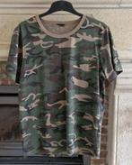 Heren tshirt KM - maat L -army khaki print, Verzenden, Gedragen, Maat 52/54 (L), Groen