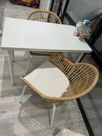 Table avec deux chaise en rotin ikea, Enlèvement, Comme neuf