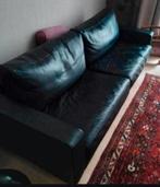 ✓ Set Salon GYFORM Banken 3z+2z DESIGN LUXE zwart dik leer, Ophalen, 150 tot 200 cm, Zo goed als nieuw, Rechte bank