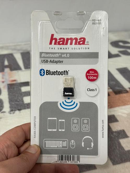 Hama Bluetooth USB-adapter, versie 4.0 C1 + EDR 100M bereik, Computers en Software, USB Sticks, Nieuw, Ophalen of Verzenden