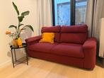 Canapé-lit bordeaux IKEA LIDHULT (+matelas, draps, duvet), Enlèvement, Comme neuf, Rouge