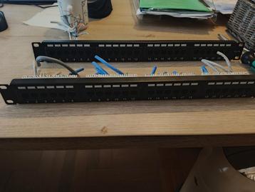 Punch-down patchpanelen Cat 5e – 2 stuks beschikbaar voor biedingen
