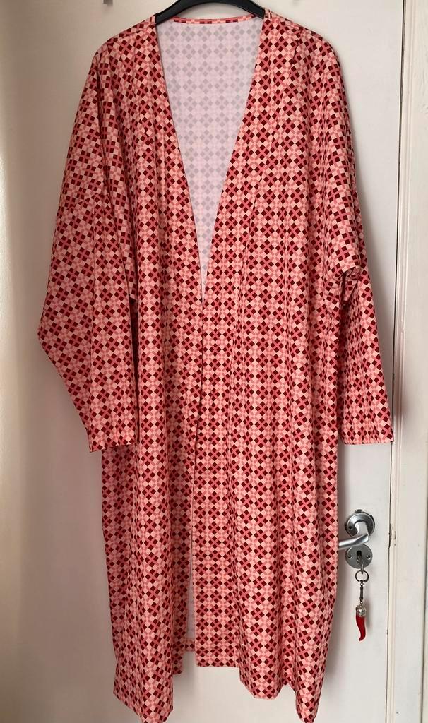 Soepelvallende jas in kimonostijl van 5XL, rood, Kleding | Dames, Grote Maten, Zo goed als nieuw, Jurk, Roze, Ophalen of Verzenden