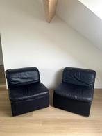 1970 's - Vintage Gervan modular Sofa - Blauw leder, Ophalen, Gebruikt