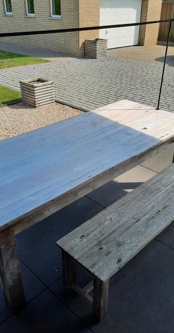 Grote TUINtafel en banken..., Enlèvement, Utilisé