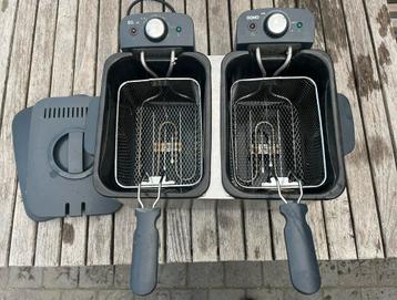 Domo dubbele / duo friteuse, 2 à 3 litres, Enlèvement, Utilisé, Friteuse duo