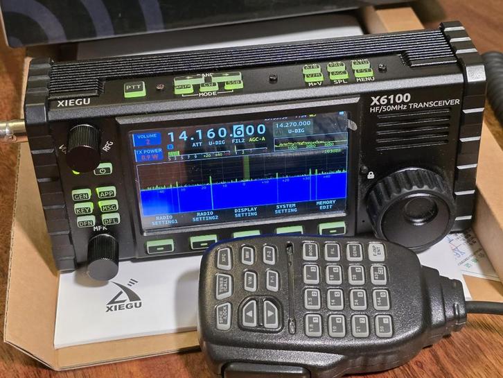 Xiegu X6100 HF/50MHz Portable SDR Transceiver 10W, Telecommunicatie, Zenders en Ontvangers, Zo goed als nieuw, Zender en Ontvanger