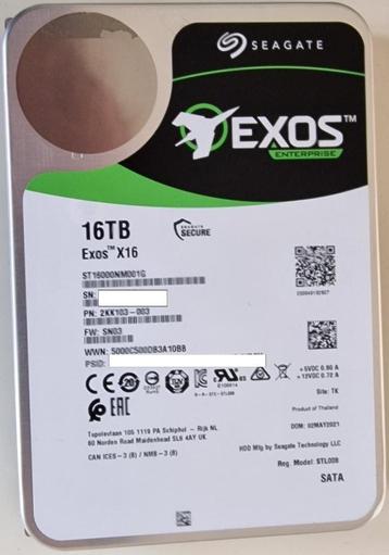 Disque dur Seagate Exos 16 TB beschikbaar voor biedingen
