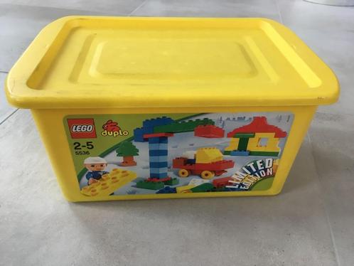 Lego Duplo - Gele bouwbak - 5536, Kinderen en Baby's, Speelgoed | Duplo en Lego, Gebruikt, Duplo, Complete set, Ophalen of Verzenden