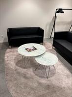 2 lederen zitbanken, Ophalen, Zo goed als nieuw, Zwart