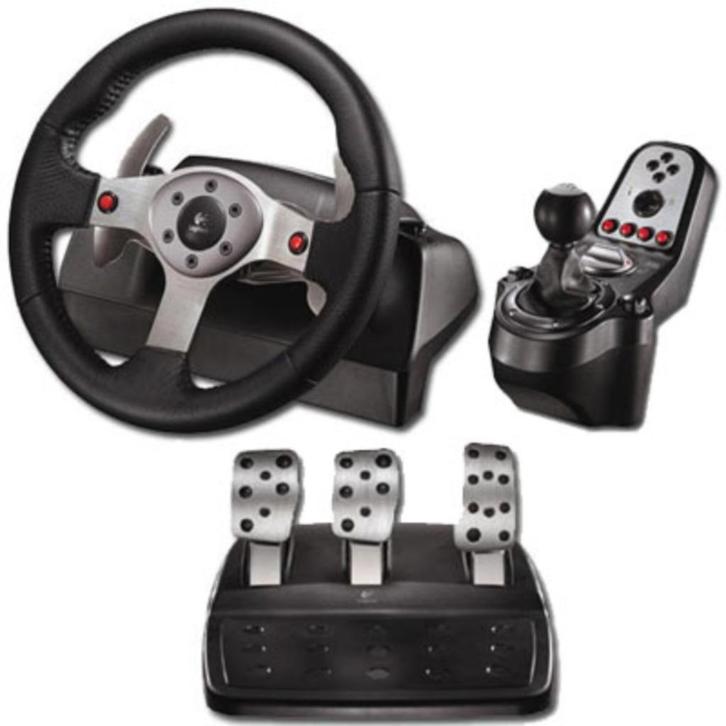 Logitech G25 stuurwiel/pedalboard/versnellingspook, Games en Spelcomputers, Spelcomputers | Xbox | Accessoires, Zo goed als nieuw