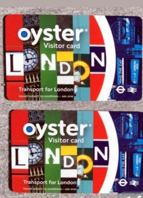 Twee Oysterkaarten voor openbaar vervoer in Engeland., Livres, Transport, Neuf, Enlèvement ou Envoi