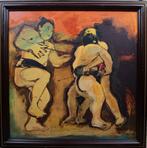 Frits van Eeden  1944 - 2022   Sumo worstelaars, Antiek en Kunst, Kunst | Schilderijen | Klassiek, Ophalen