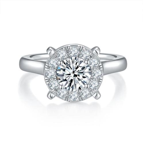 Nieuwe ring,1.50 karaat,diamanttest positief!, Handtassen en Accessoires, Ringen, Nieuw, Dame, 17 tot 18, Met edelsteen, Verzenden