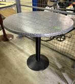 Ronde tafels laag gemarmerd kunstblad, Tuin en Terras, Ophalen, Gebruikt, Rond, Metaal