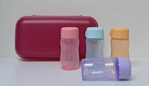 Tupperware™ « Lunchbox + Shot EcoEasy », Huis en Inrichting, Keuken | Tupperware, Nieuw, Bak of Kom, Blauw, Geel, Crème, Oranje