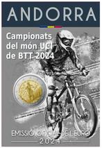 Andorra 2024 - WK Mountainbike - 2 euro CC - in coincard, Postzegels en Munten, Ophalen of Verzenden, 2 euro, Setje