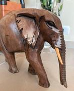 Grote houten olifant (zwaar), Antiek en Kunst, Ophalen of Verzenden