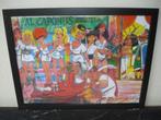 Dessin Hommage à Astérix Natacha Yoko Tsuno Aria "Al Caponus, Collections, Neuf, Enlèvement ou Envoi, Rectangulaire vertical, Avec cadre