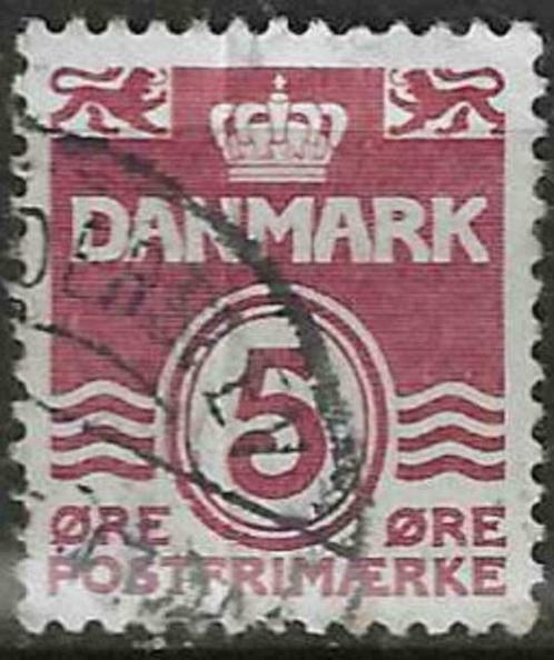Denemarken 1938/1943 - Yvert 254 - Waarde onder kroon (ST), Timbres & Monnaies, Timbres | Europe | Scandinavie, Affranchi, Danemark