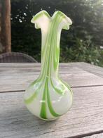 WIT/GROENE VAAS CARLO MORETTI-STIJL, Ophalen of Verzenden