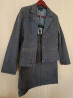 Tailleur: veste et jupe en jean brun - Signé Nature - Medium, Taille 38/40 (M), Signé Nature, Brun, Enlèvement