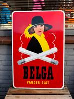 BELGA emaille reclamebord 1951, Verzamelen, Ophalen of Verzenden, Gebruikt, Reclamebord