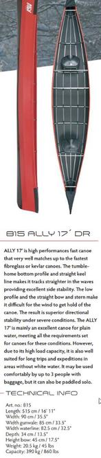 Bergans ALLY 17 folding canoe, Watersport en Boten, Ophalen, Gebruikt, Drie personen of meer, Canadese kano of Open kano