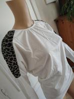 leuke oversized shirt met luipaard print, Verzenden, Wit, Nieuw, Lange mouw