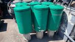 Robuuste groene buitenprullenbakken, Ophalen, Gebruikt, 40 liter of meer, Metaal