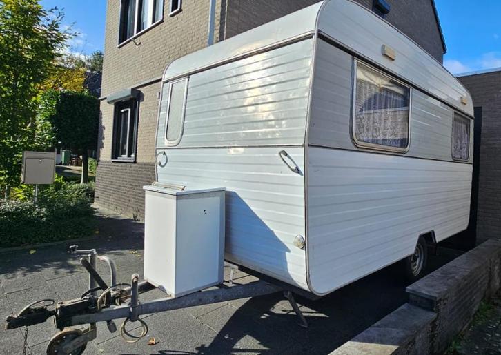 Retro-caravan DIGUE 365 T uit 1973, Caravans en Kamperen, Caravans, Particulier, 500 - 750 kg, Ophalen