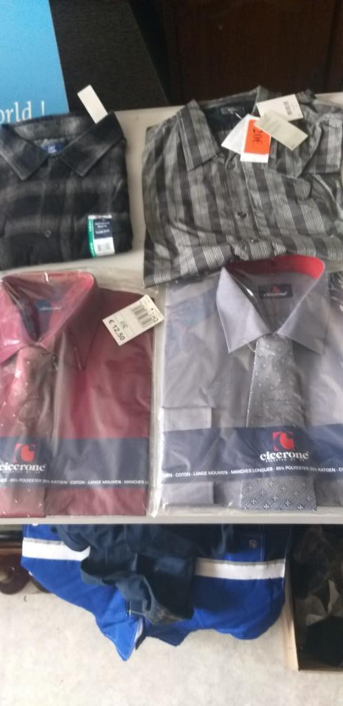 4 nieuwe herenhemden nog in de verpakking, Kleding | Heren, Overhemden, Nieuw, Ophalen
