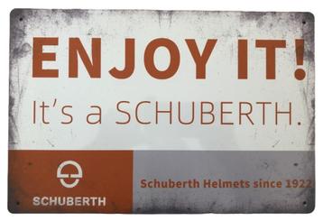 Metalen SCHUBERTH vintage look wandplaat - 20x30cm beschikbaar voor biedingen