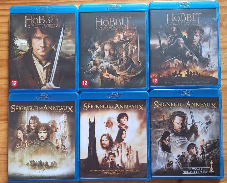 set the lord of the rings + the hobbit (9 blu-ray) nieuw, Cd's en Dvd's, Blu-ray, Zo goed als nieuw, Avontuur, Ophalen of Verzenden