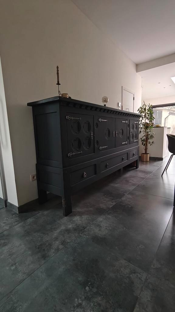 Buffetkast - eiken, Huis en Inrichting, Kasten | Buffetkasten, Gebruikt, 100 tot 150 cm, 200 cm of meer, 50 tot 75 cm, Met lade(s)