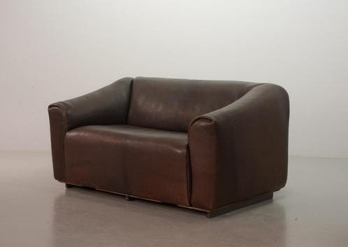 Stoere De Sede Loveseat Sofa DS47 in bruin zadelleer, 1970s, Huis en Inrichting, Zetels | Zetels en Chaises Longues, Gebruikt