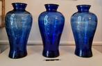 3XL Recycled Spaanse artisanale vazen ECO, Huis en Inrichting, Glas, Blauw, Gebruikt, 50 tot 75 cm
