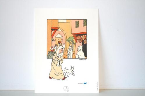 Litho Kuifje - Krab met de Gulden Scharen, Hergé - 17 x 24cm, Antiek en Kunst, Kunst | Litho's en Zeefdrukken, Ophalen of Verzenden