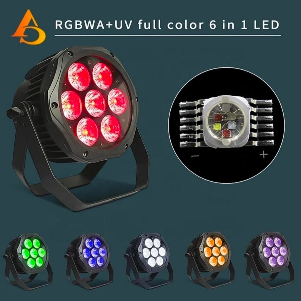 Led par IP65 7 x 18 watt RGBWAUV, Ophalen of Verzenden, Nieuw