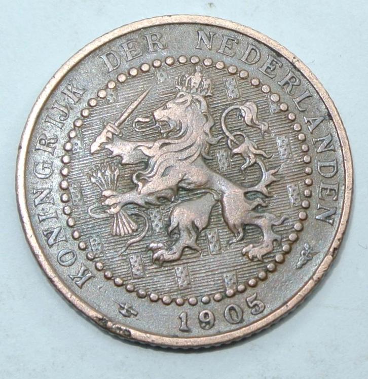 AV Pace NEDERLAND KM #132 .1 „CENT WILHELMINA” UIT 1905, Postzegels en Munten, Munten | Nederland, Losse munt, 1 cent, Koningin Wilhelmina