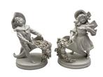 Paar witte porseleinen figuren van Ernst Bohne & Sons, Antiek en Kunst, Ophalen of Verzenden