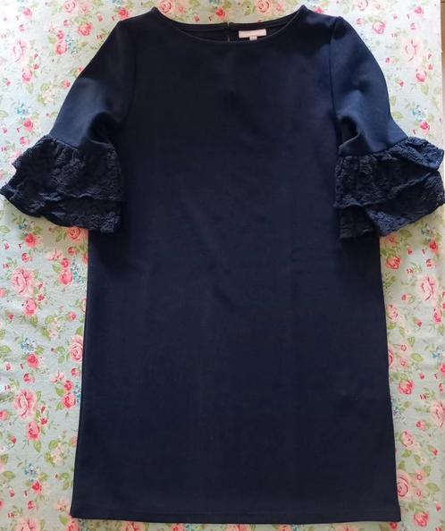Donkerblauwe jurk JBC Communiecollectie maat 134, Kinderen en Baby's, Kinderkleding | Maat 134, Zo goed als nieuw, Meisje, Jurk of Rok