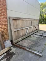Hardhouten poort padoek, Ophalen, Schuifpoort