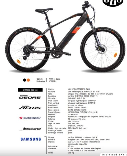 VTT ELECTRIQUE +-20KM A SAISIR, Vélos & Vélomoteurs, Vélos électriques, 47 à 51 cm, 50 km par batterie ou plus, Enlèvement